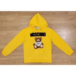 Moschino Yellow Teddy Bearhoodie Unisex XL "This Is Not a Moschino Toy" READ